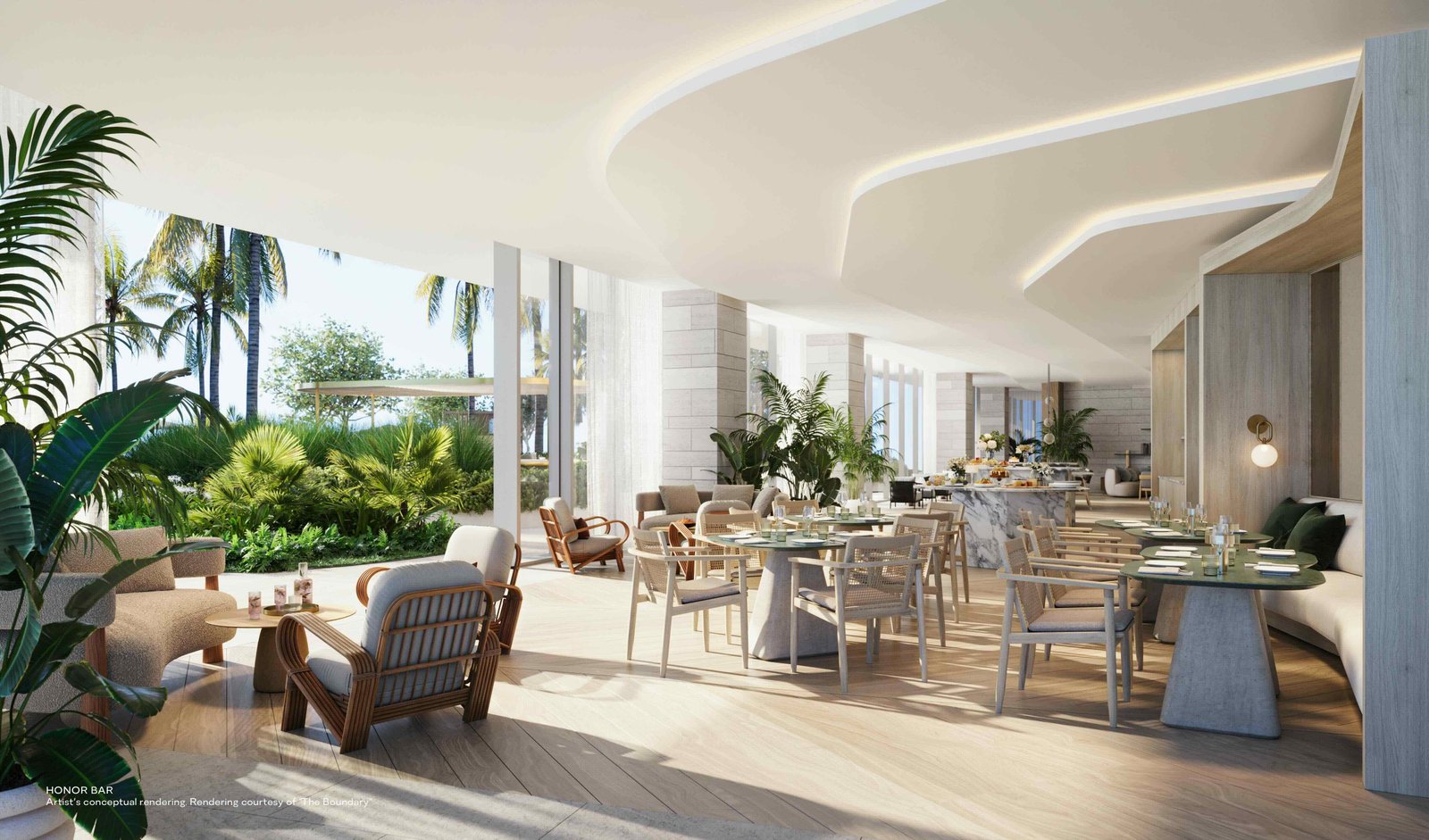 Waldorf Astoria Residences Pompano Beach — honor bar lounge